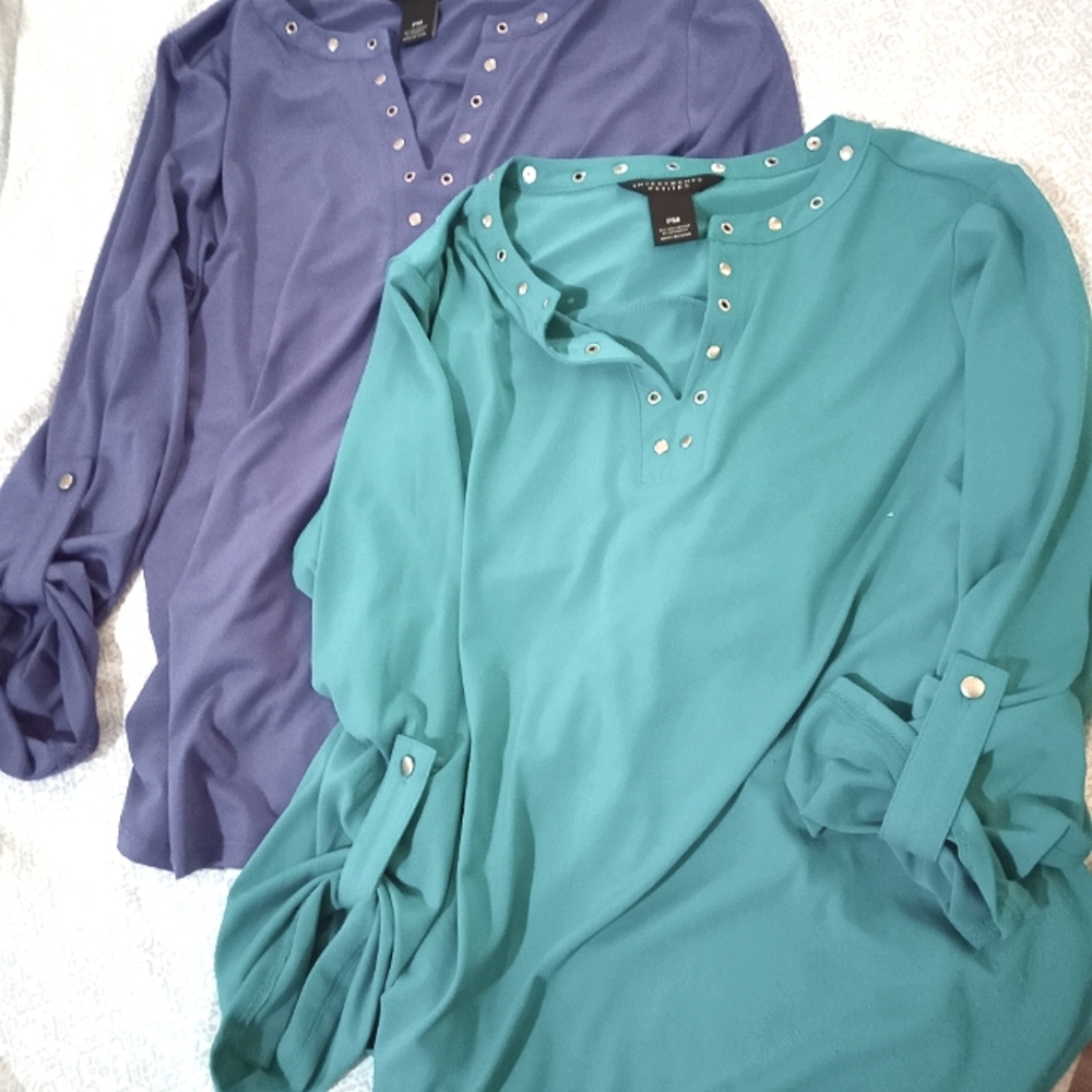 Investments Petites BUNDLE. size PM. one teal, one periwinkle
